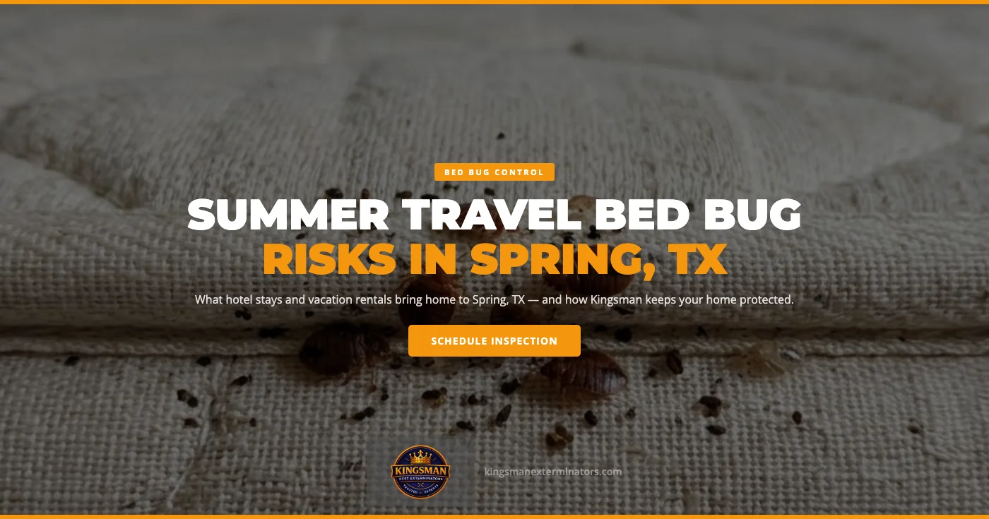 Summer Travel Bed Bug Risks in Spring, TX: What Hotel Stays and Vacation Rentals Bring Home