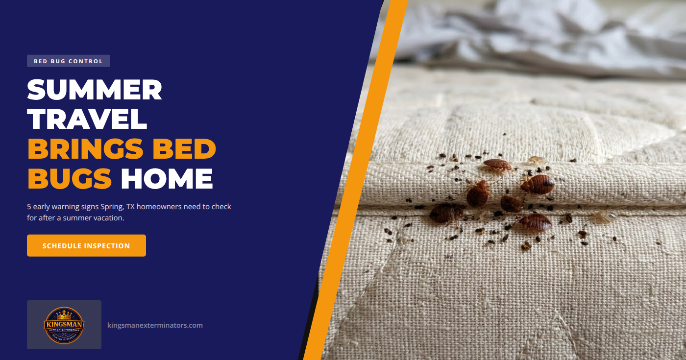 How Summer Travel Brings Bed Bugs Into Spring, TX Homes: 5 Early Warning Signs